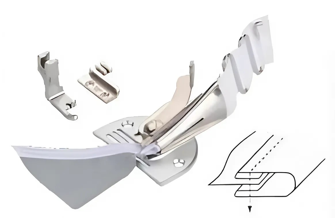 CHÂN VỊT VIỀN MÉP VẢI VUÔNG 1 KIM